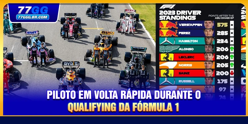 Piloto em volta rápida durante o qualifying da Fórmula 1