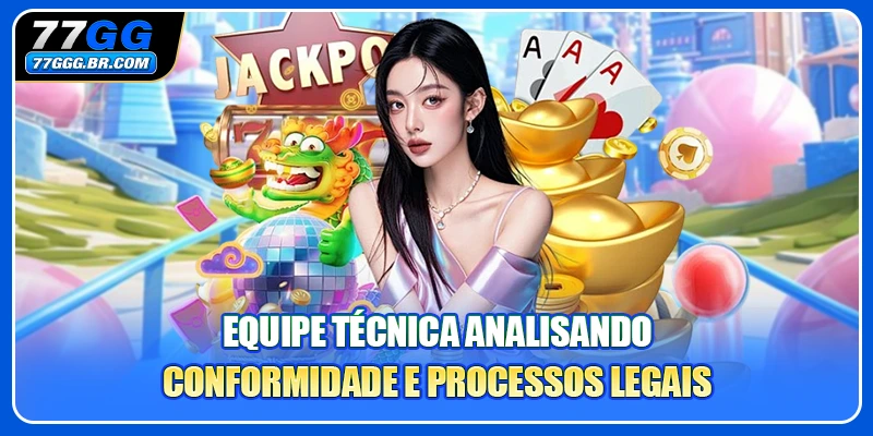 Equipe técnica analisando conformidade e processos legais