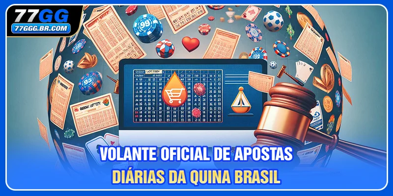 Volante oficial de apostas diárias da Quina Brasil