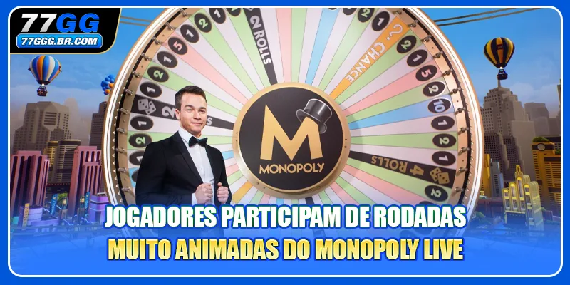 Jogadores participam de rodadas muito animadas do Monopoly Live